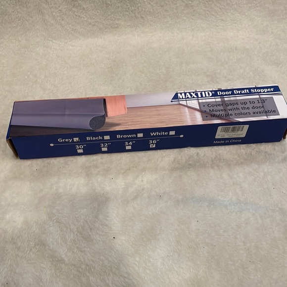 Madrid Door Draft Stopper Grey 36” - Open Box Condition - Picture 1 of 5